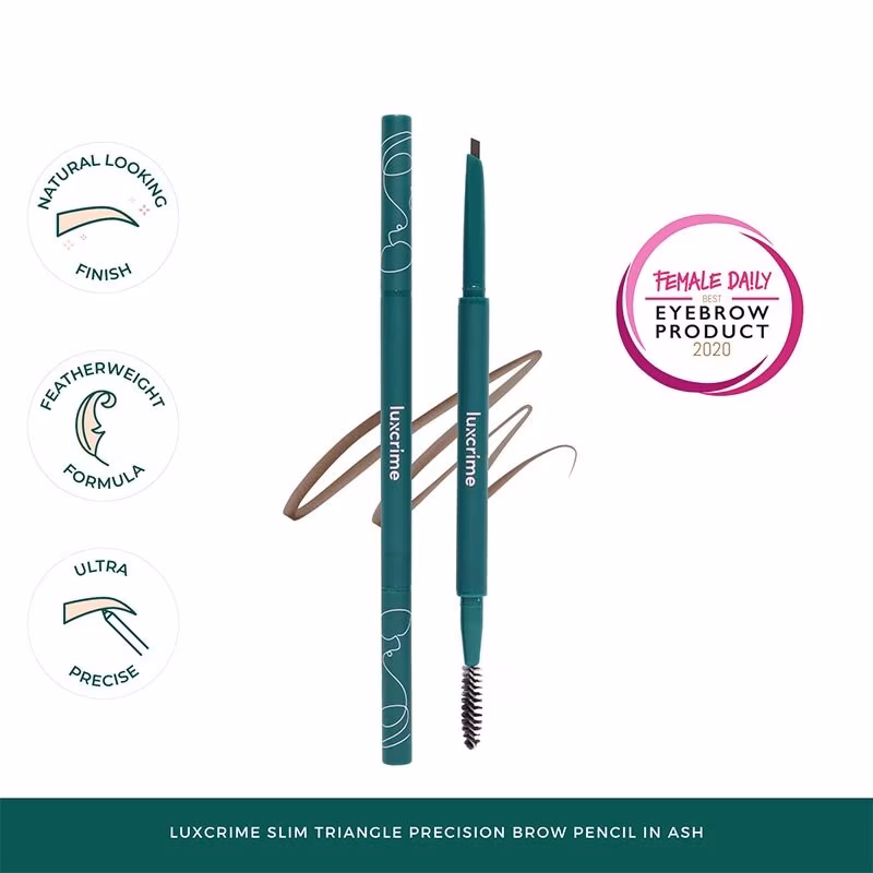 Luxcrime Slim Triangle Precision Brow Pencil In Ash