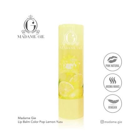 Madame Gie Color Pop Lip Balm Yuzu Lemon 01
