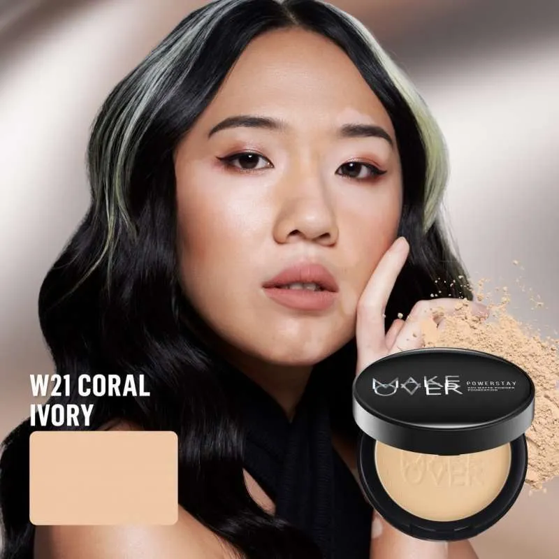 MAKE OVER Powerstay Matte Powder Foundation W21 Coral Ivory 12 G
