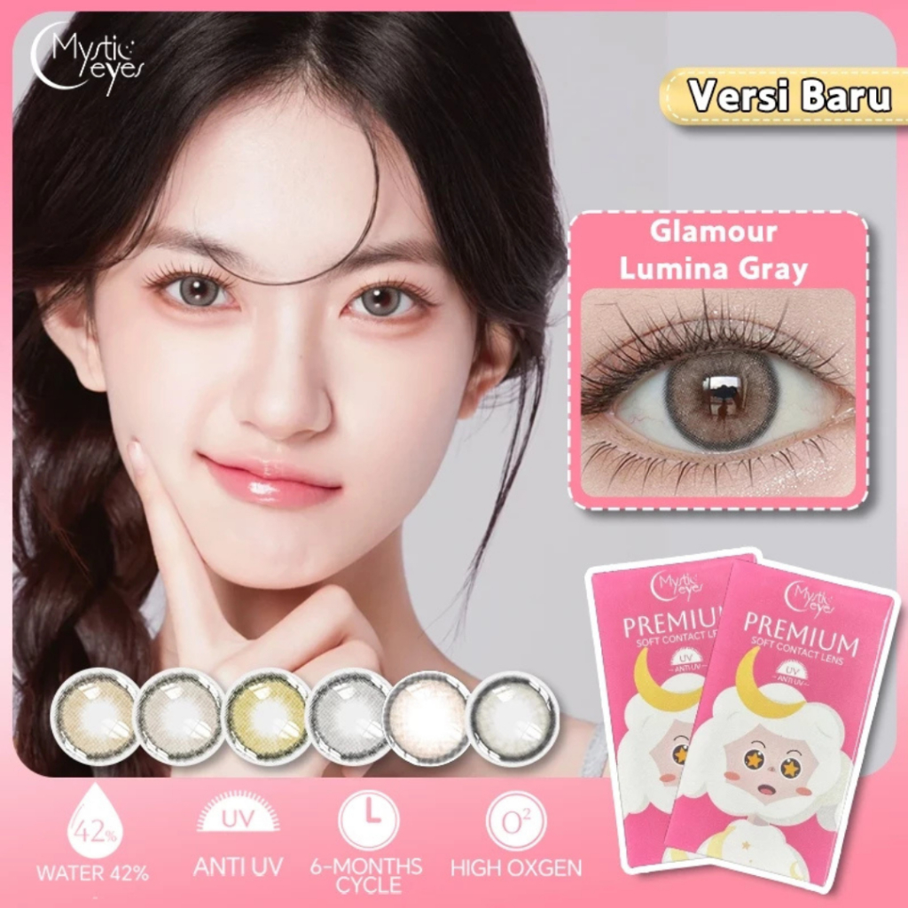 Mystic Eyes Premium Soft Contact Lens Glamour Lumina Gray