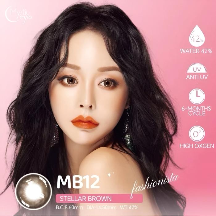 Mystic Eyes Premium Soft Contact Lens Glamour Stellar Brown