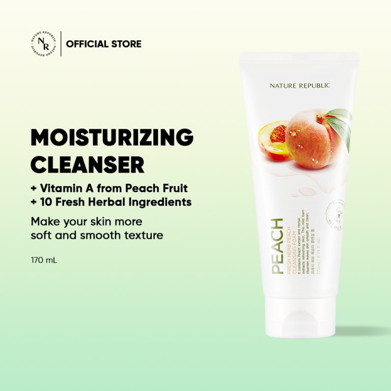 Nature Republic Fresh Herb Snail Cleansing Foam Peach 170ml