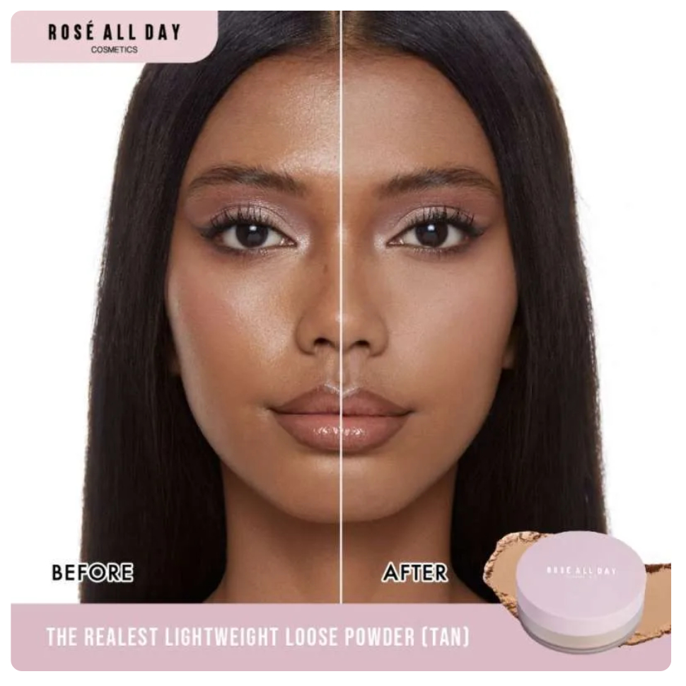 Rose All Day The Realest Lightweight Loose Powder TAN