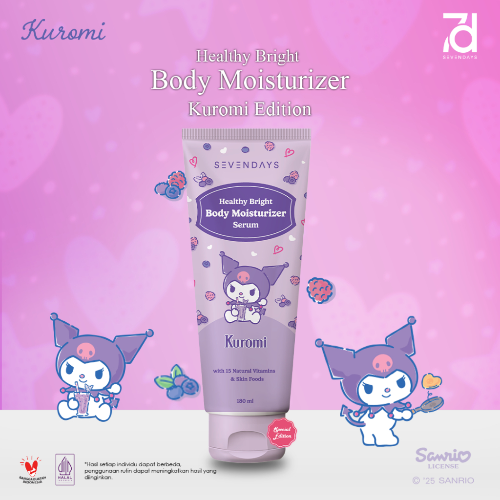 Sevendays Healthy Bright Body Moisturizer Serum Kuromi 180ml