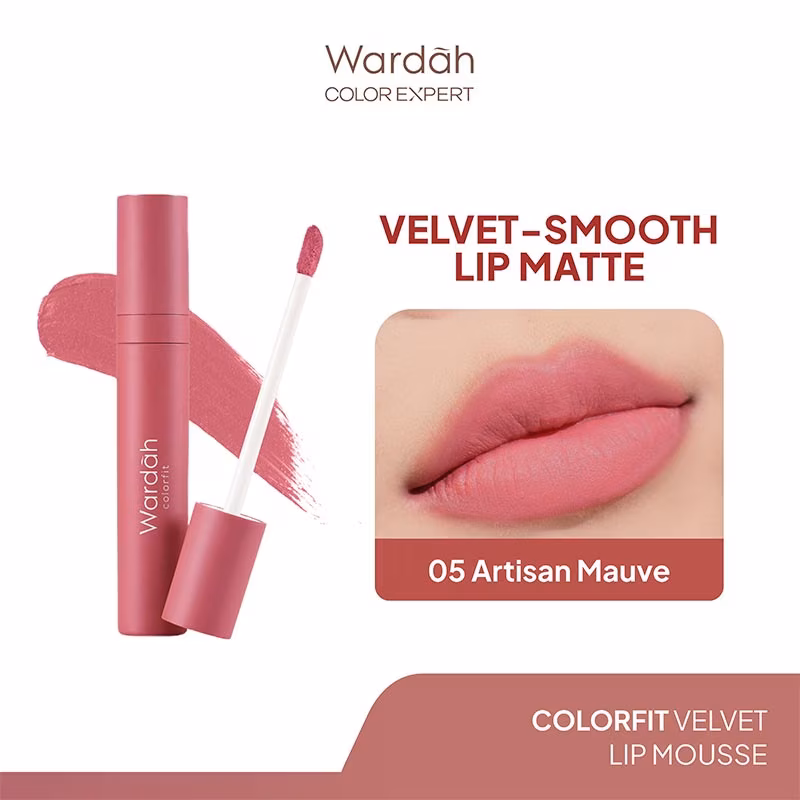 Wardah Colorfit Velvet Matte Lip Mousse 05 Artisan Mauve 4 G