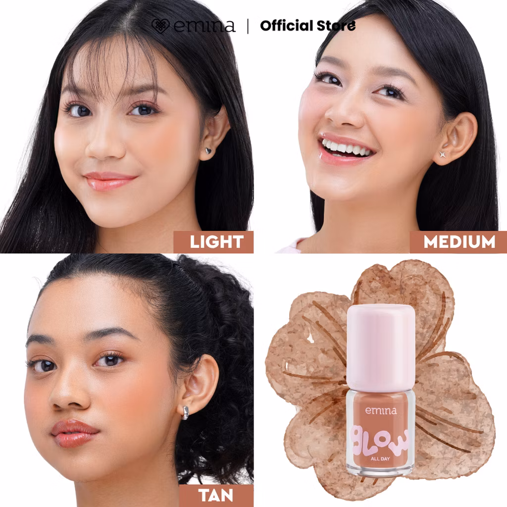 Emina All Day Glow Liquid Blush 04 Berry Beat