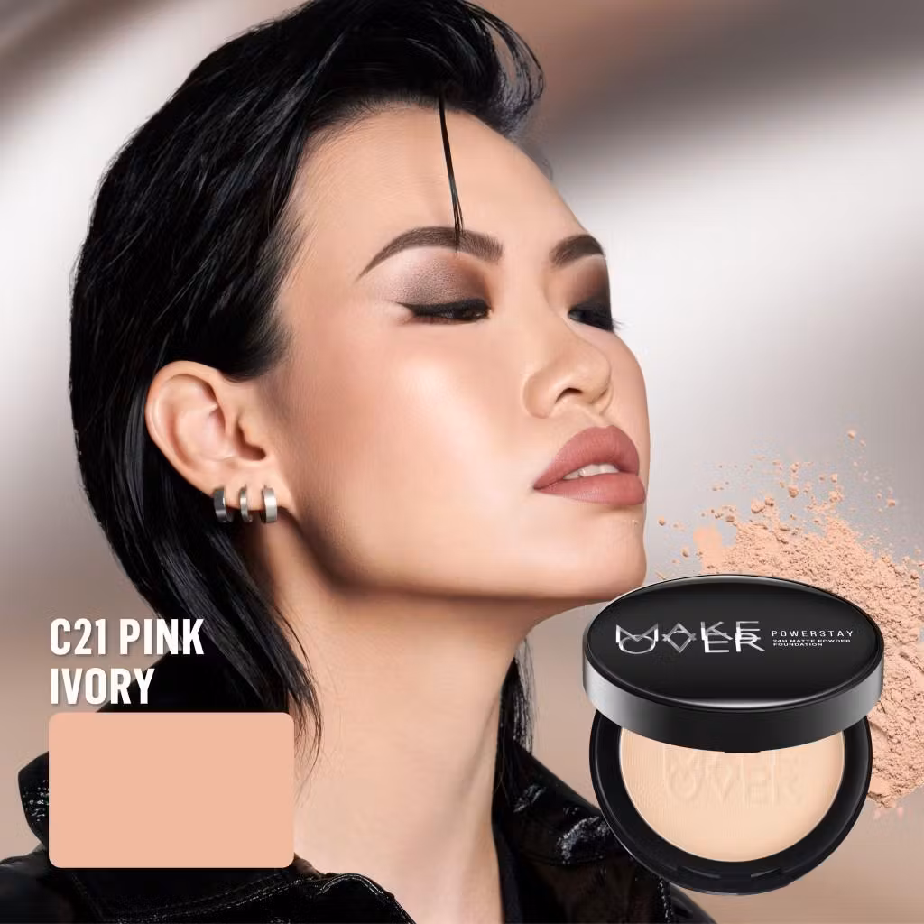 Make Over Powerstay Matte Powder Foundation C21 Pink Ivory