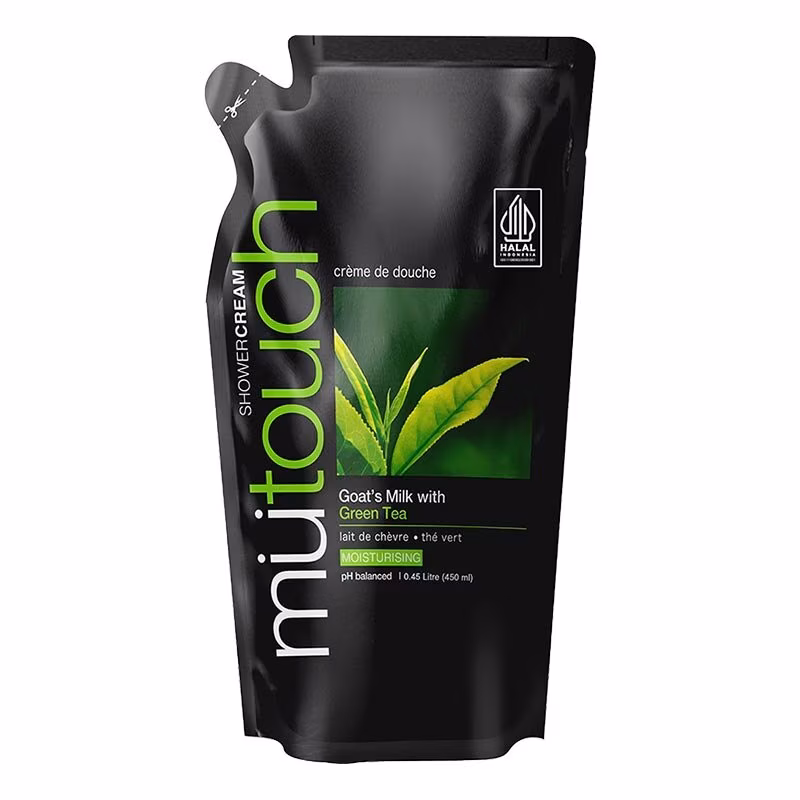 Mutouch Shower Cream Greentea Refill 450ml