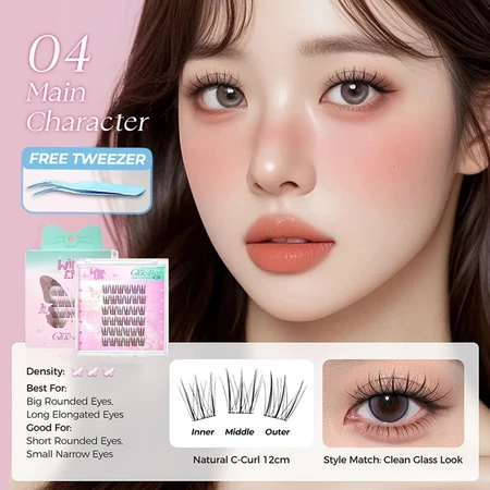 Glamfix Wink Era Cloud Poppin Glue-Free Cluster Eyelashes + Tweezer 04