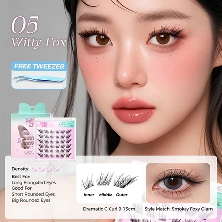Glamfix Wink Era Cloud Poppin Glue-Free Cluster Eyelashes + Tweezer 05