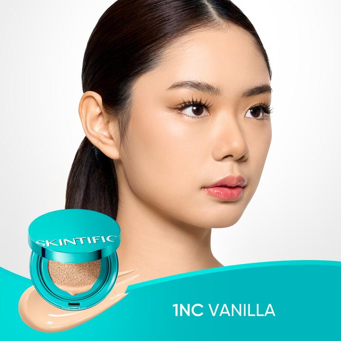 Skintific Perfect Stay Serum Matte Cushion Foundation Spf 50 1Nc Vanilla