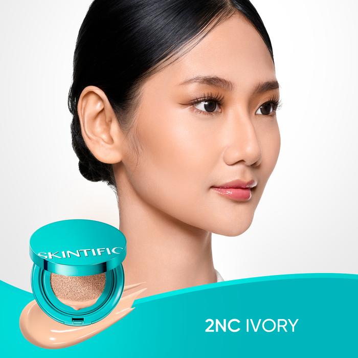 Skintific Perfect Stay Serum Matte Cushion Foundation Spf 50 2Nc Ivory