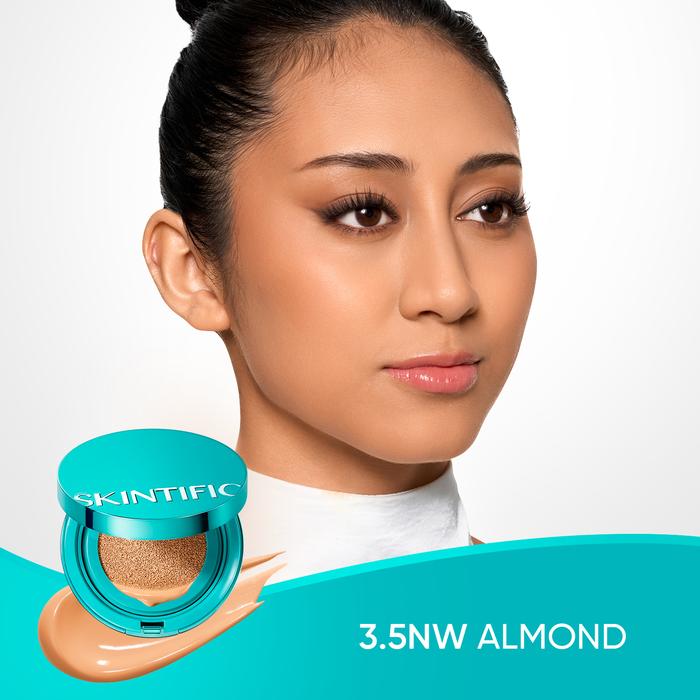 Skintific Perfect Stay Serum Matte Cushion Foundation Spf 50 3.5Nw Almond