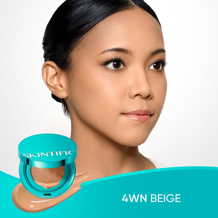 Skintific Perfect Stay Serum Matte Cushion Foundation Spf 50 4Wn Beige