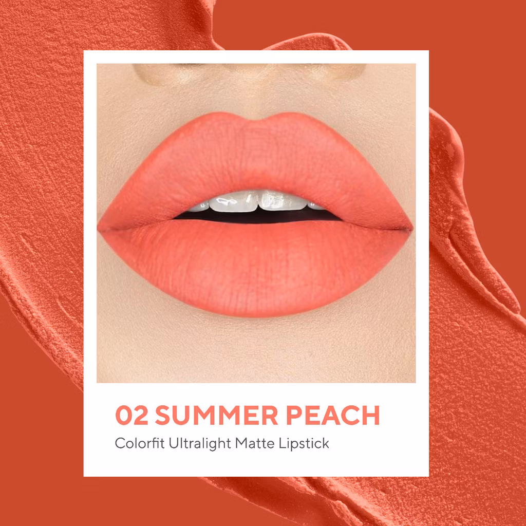 Wardah Colorfit Ultralight Matte Lipstick 02 Summer Peach