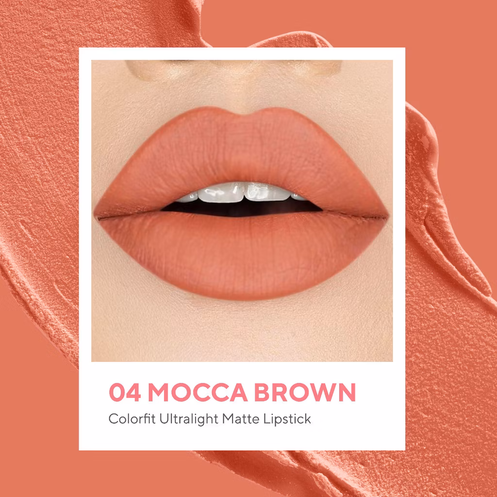Wardah Colorfit Ultralight Matte Lipstick 04 Mocca Brown