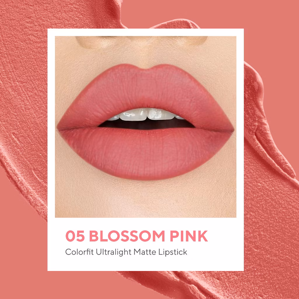 Wardah Colorfit Ultralight Matte Lipstick 05 Blossom Pink