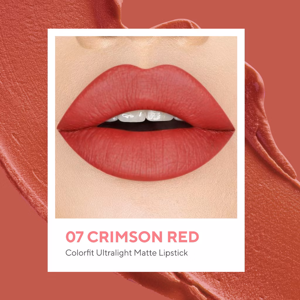 Wardah Colorfit Ultralight Matte Lipstick 07 Crimson Red