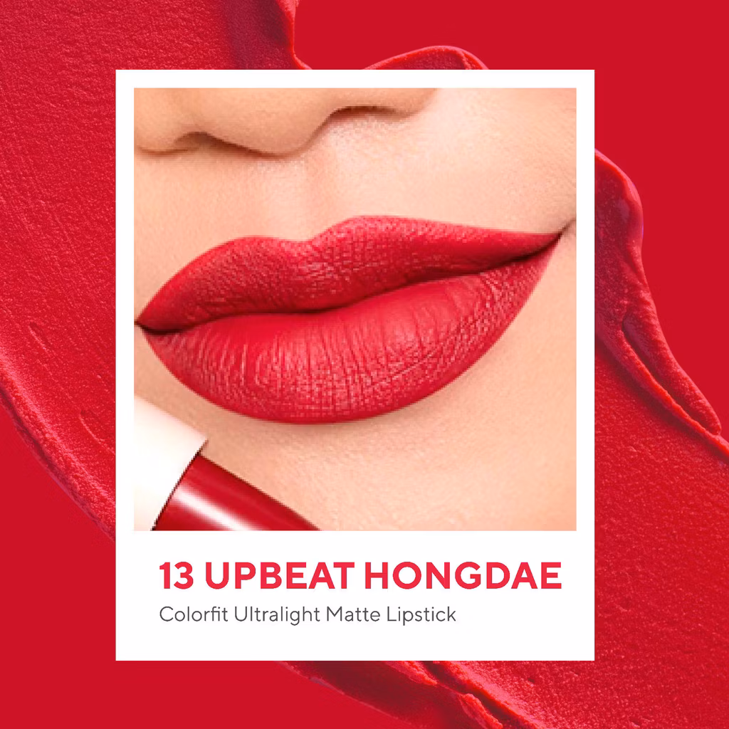 Wardah Colorfit Ultralight Matte Lipstick 13 Upbeat Hongdae
