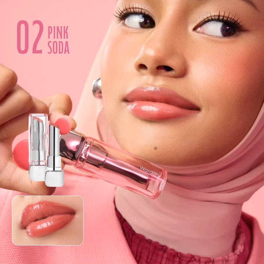 Wardah Glossicle Peptide Balm 02 Pink Soda
