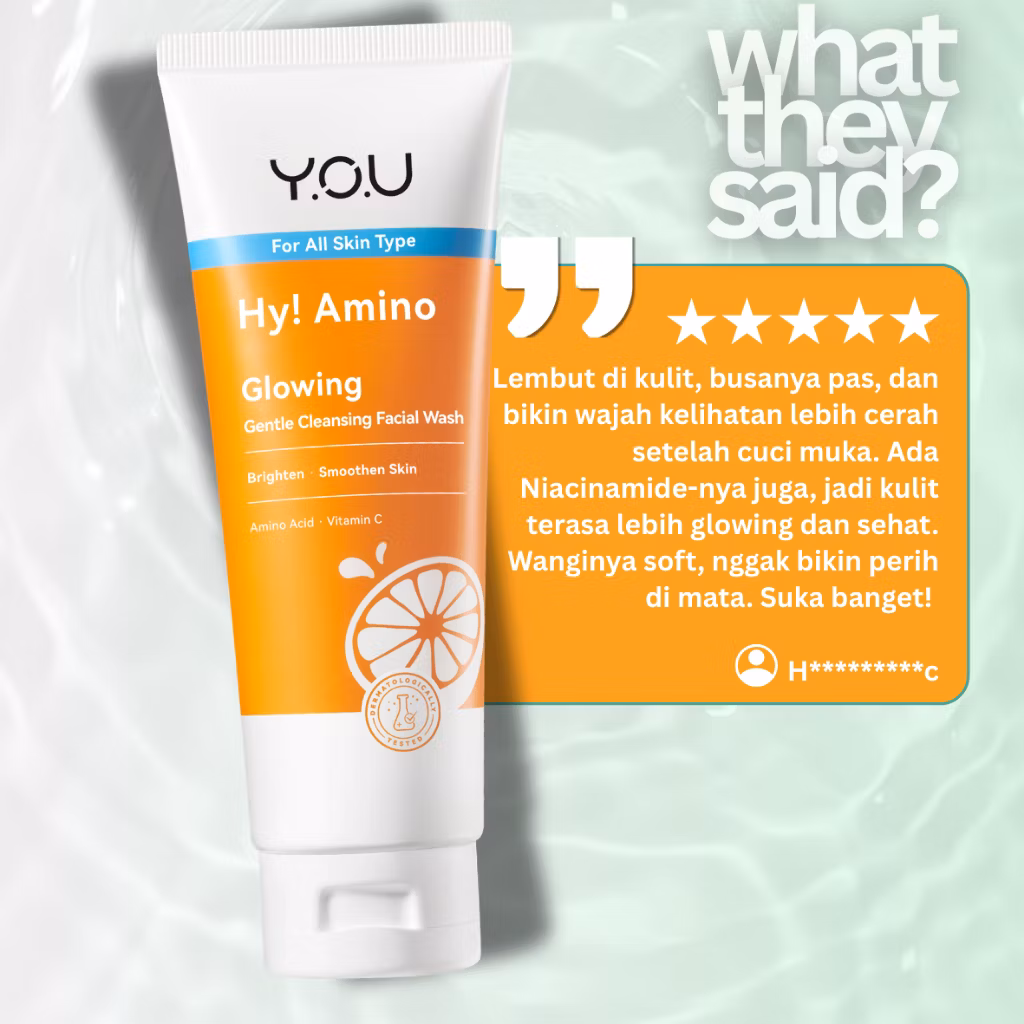 You Hy! Amino Glowing Gentel Cleansing Facial Wash 100Gr