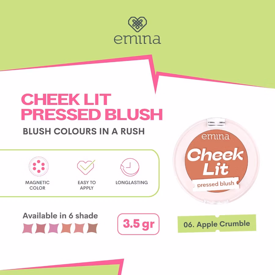Emina Cheek Lit Pressed Blush Apple Creambule 3.5 Gr