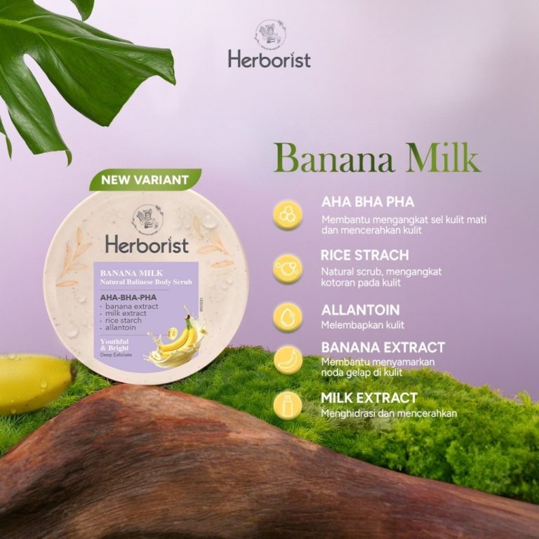 Herborist Natural Balinese Body Scrub Banana Milk 200gr