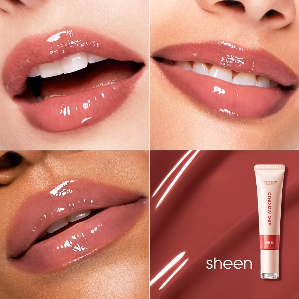 Sea Makeup Mirror Pout Lip Glaze Sheen