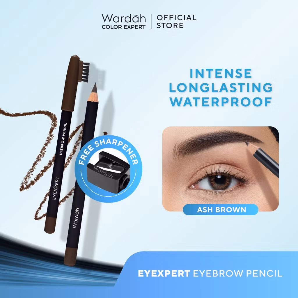 Wardah EyeExpert Eyebrow Pencil Ash Brown
