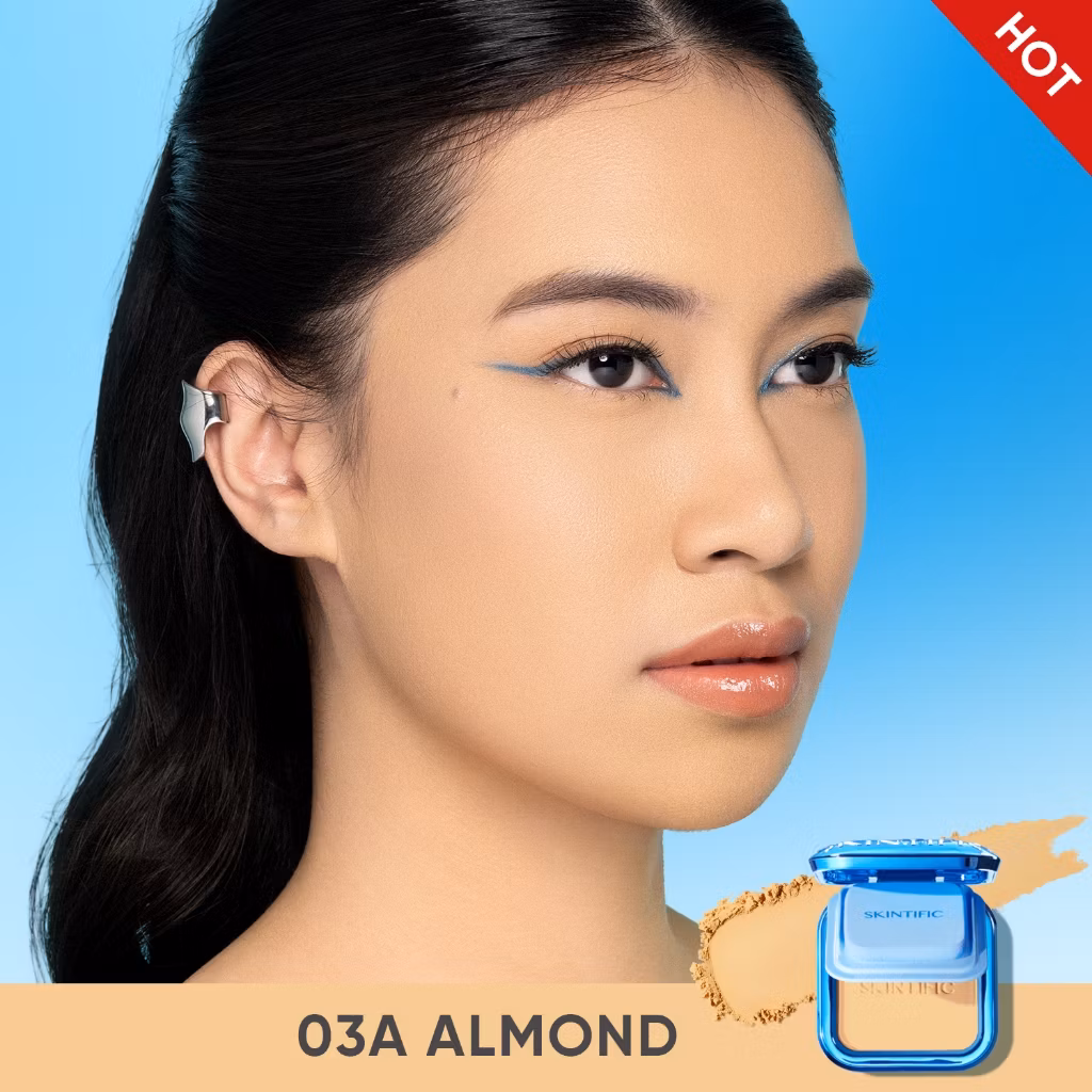 Skintific Ultra Cover Powder Foundation 03A Almond