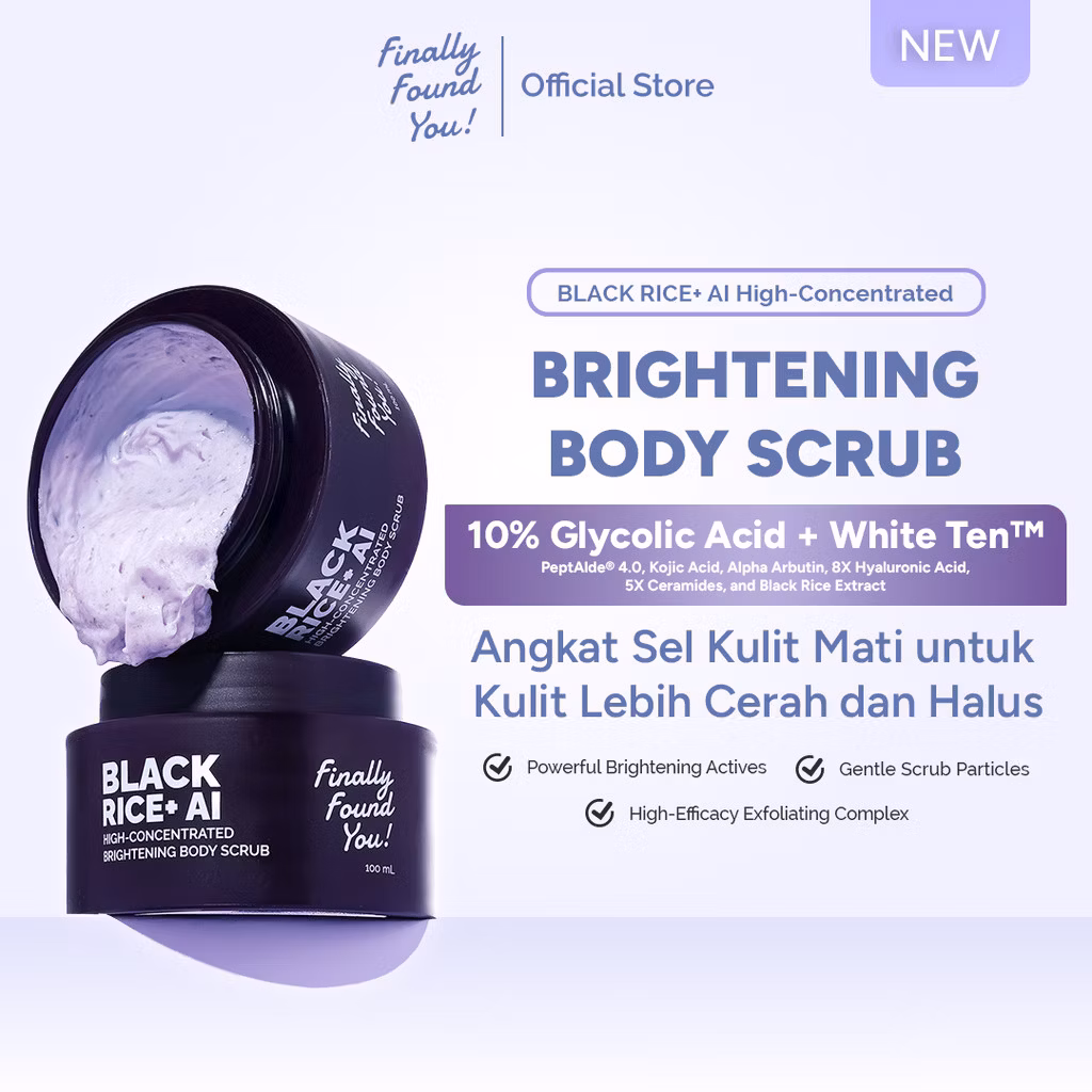 Finally Found You Rice + AI High Concentrate Brightening Body Scrub 100ml