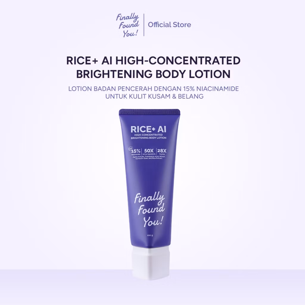 Finally Found You Rice + AI High Concentrate Brightening Body Lotion 100g