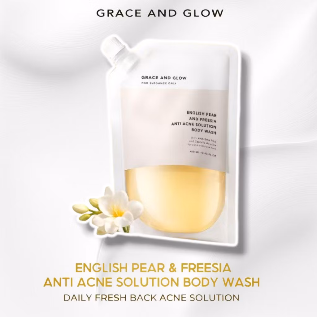 Grace And Glow English Pear Body Wash Pouch 400ml
