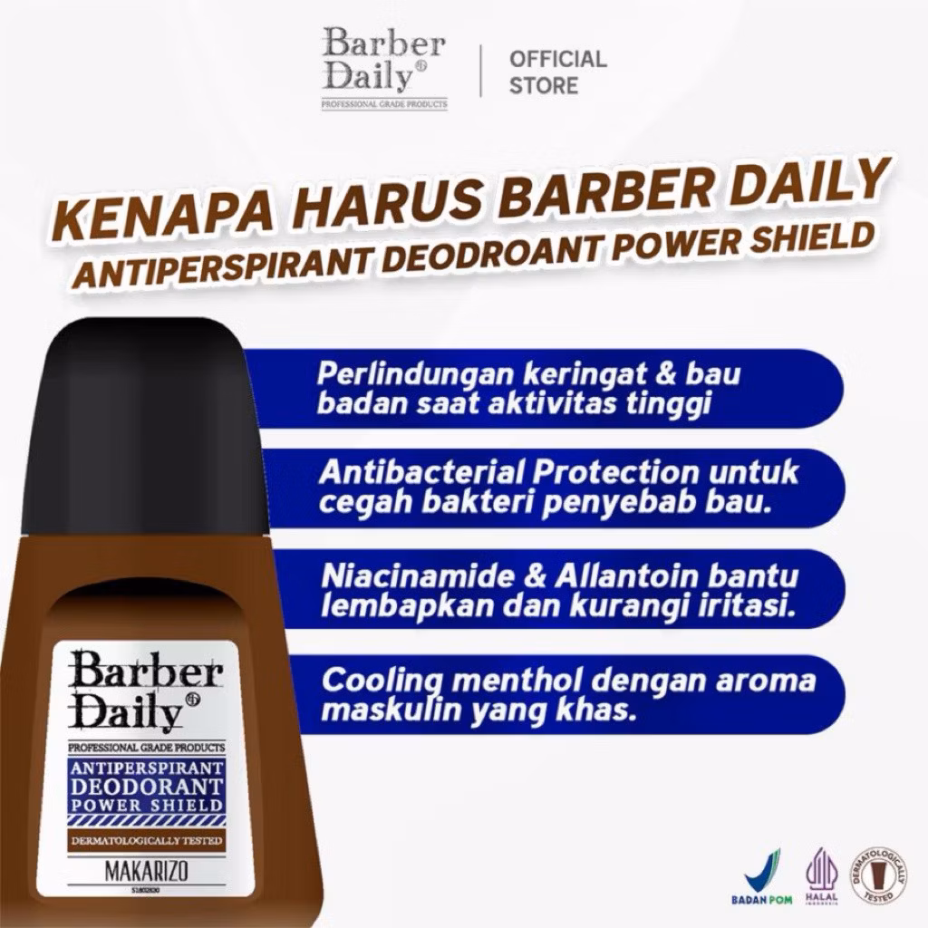 Makarizo Barber Daily Antiperspirant Deo Power Shield